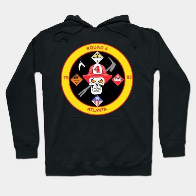 Atlanta Fire Department Squad 4 Hoodie by LostHose